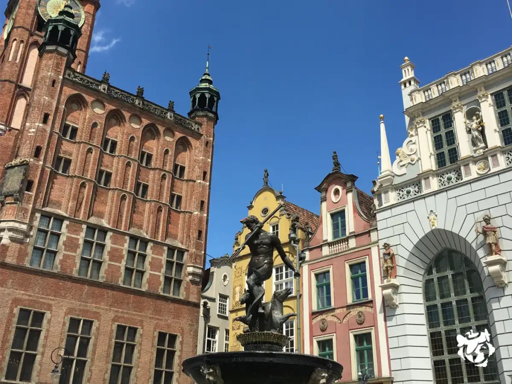 Fuente de Neptuno en Gdansk