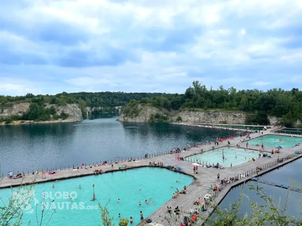 Swimming Pools in Zakrzówek Lake in Krakow, Poland